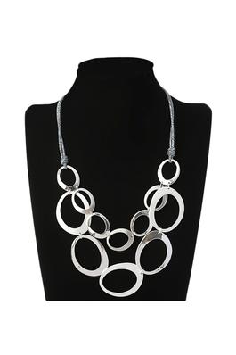 Double Layer Hoop Leather Necklace N4739