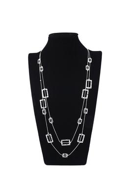 Geometric Square Alloy Chain Necklace N4733
