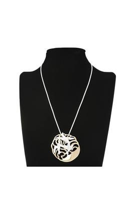 Geometry Disc Pendant Alloy Necklace N4654