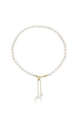 Moon Irregular Pearl Bead Necklace N4541