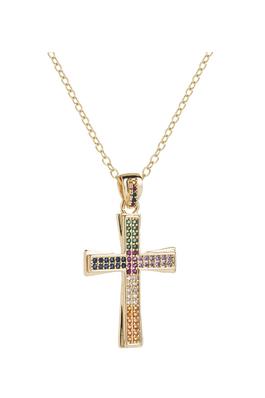 Cross Cubic Zirconia Chain Necklace N4539