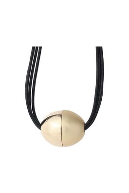 Ball Alloy Leather Necklace N4425