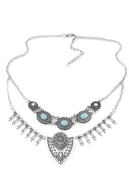 Double Layer Alloy Necklace N4342