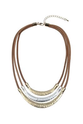 Leatherette Metal Short Necklaces N3265