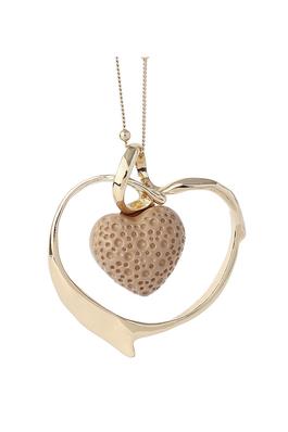 Geometric Heart Alloy Long Necklace N4364