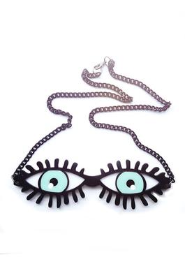  Eye Acrylic Chain Necklace N4319