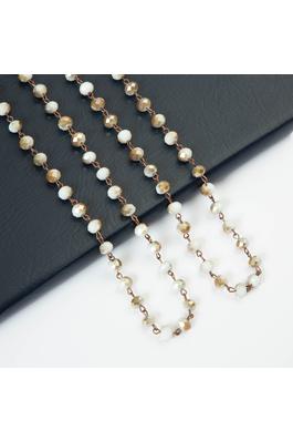 Crystal Beaded Long Necklaces N1163-162-CR