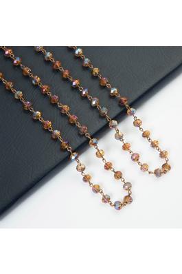 Crystal Beaded Long Necklaces N1163-160-CR