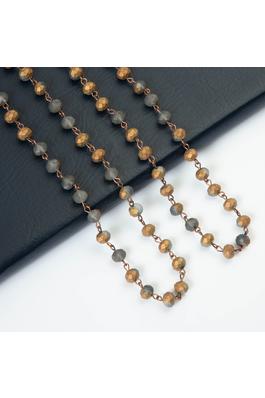 Crystal Beaded Long Necklaces N1163-157-CR