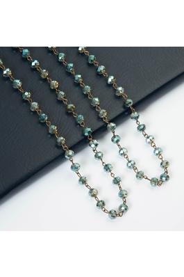 Crystal Beaded Long Necklaces N1163-129-BZ