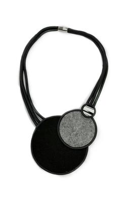Geometry Circle Pu Leather Necklace N5082