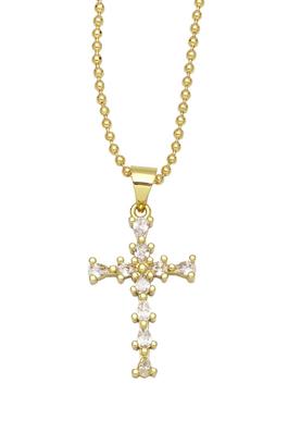 Cross Cubic Zirconia Chain Necklace N4953