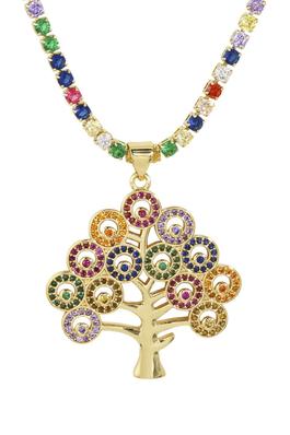 Tree Of Life Cubic Zirconia Chain Necklace N4975