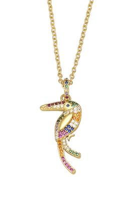 Parrot Cubic Zirconia Chain Necklace N4955