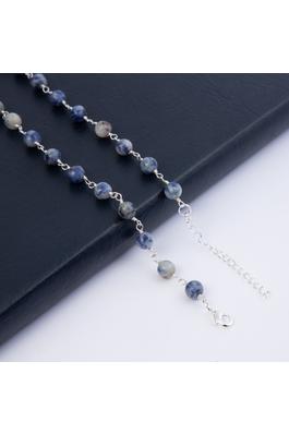 82 CM Natural Stone Bead Chain Necklace N4500-GD