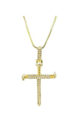 Cross Pendant Cubic Zirconia Chain Necklace N5283