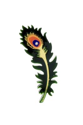 Peacock Feather Acrylic Pin PA4156