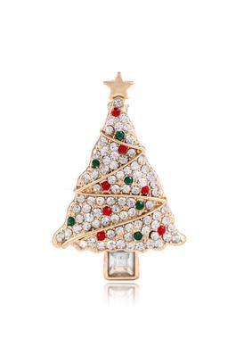 Christmas Tree Rhinestone Pin PA4815