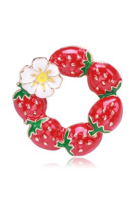 Strawberry Wreath Alloy Pin PA4800