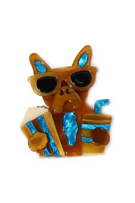Glass Dog Acrylic Pin PA4632