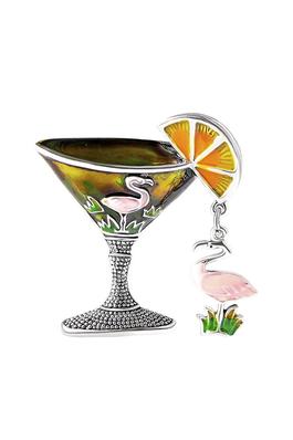 Goblet Cup Flamingo Alloy Pin PPA4522