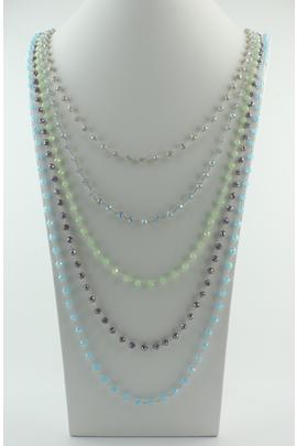 Crystal Beads Chain Necklace N2219