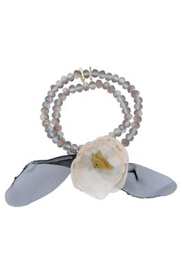 Fashion Women Flower Crystal Beads Bracelet Set
