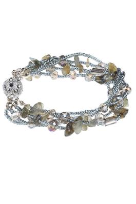 Delicate Strand Crystal Beaded Bracelet 