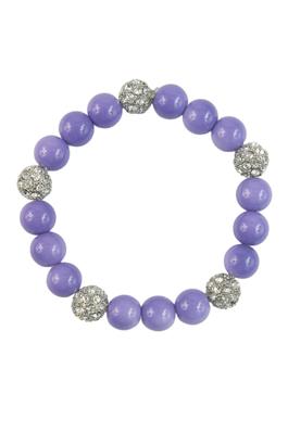 Fashion Beads Stretch Bracelet with Crystal Ball