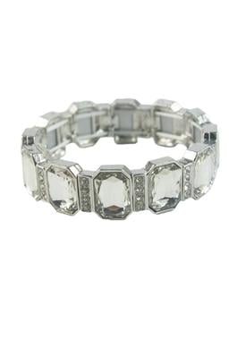 Elegant Gemstone Crystal Stretch Bracelet