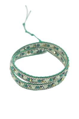 Handmade Faceted Crystal Beads Wrap Bracelet