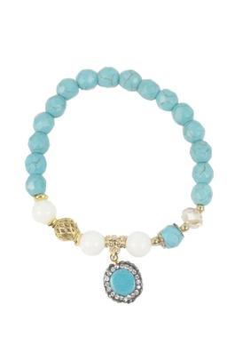 Woman Blue Turquoise Crystal Bracelets