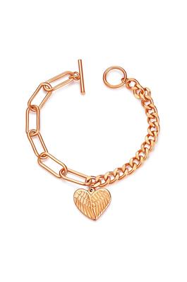 Stainless Steel Heart Chains Bracelets B2183