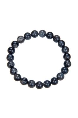 Black Labradorite Stone Stretch Bracelet B1983