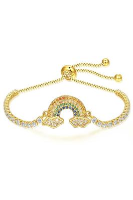 Rainbow Zircon Chain Bracelet B3153