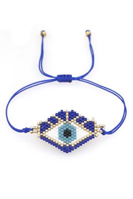 Evil Eye Seed Beads Braided Bracelets B3053