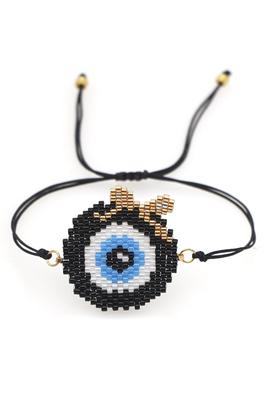 Evil Eye Seed Beads Braided Bracelets B3088