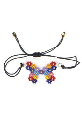 Butterfly Seed Beads Braided Bracelet B3091
