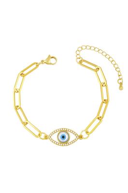 Evil Eye Zircon Chain Bracelet B3038