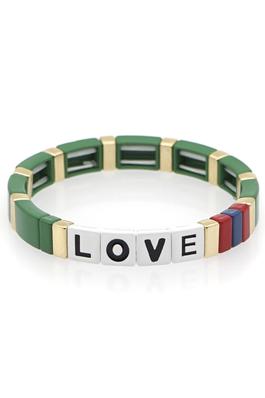 LOVE Alloy Enamel Bracelet B2068