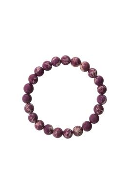 Purple Emperor Stone Bead Bracelet B2057