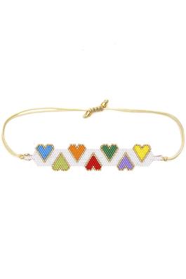 Heart Seed Beads Bracelet C