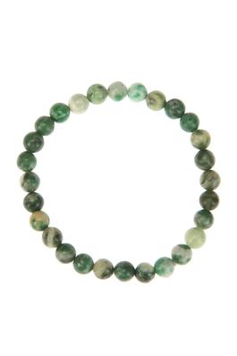 Qinghai Jade Stone Stretch Bracelet B2977 - 6 MM
