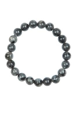 Black Labradorite Stone Stretch Men Bracelet B3230