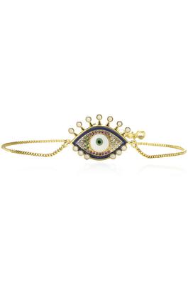 Evil Eye Zircon Chain Bracelet B3219
