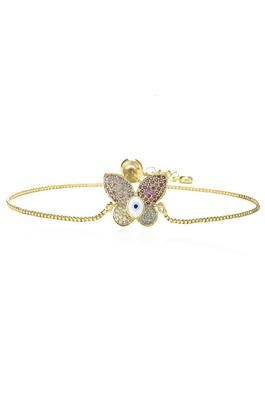 Butterfly Eye Zircon Chain Bracelet B3220