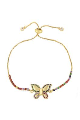 Butterfly Zircon Chain Bracelet B3190