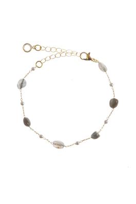 Natutal Stone Pearl Chain Bracelet B3328
