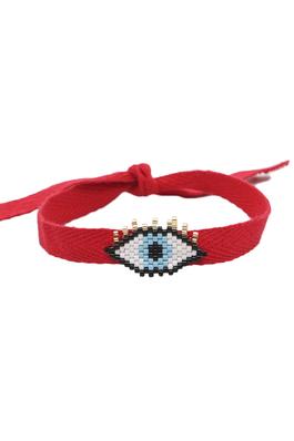 Evil Eye Seed Bead Braided Bracelets B2585