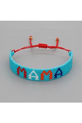 MAMA Seed Bead Braided Bracelet B2558